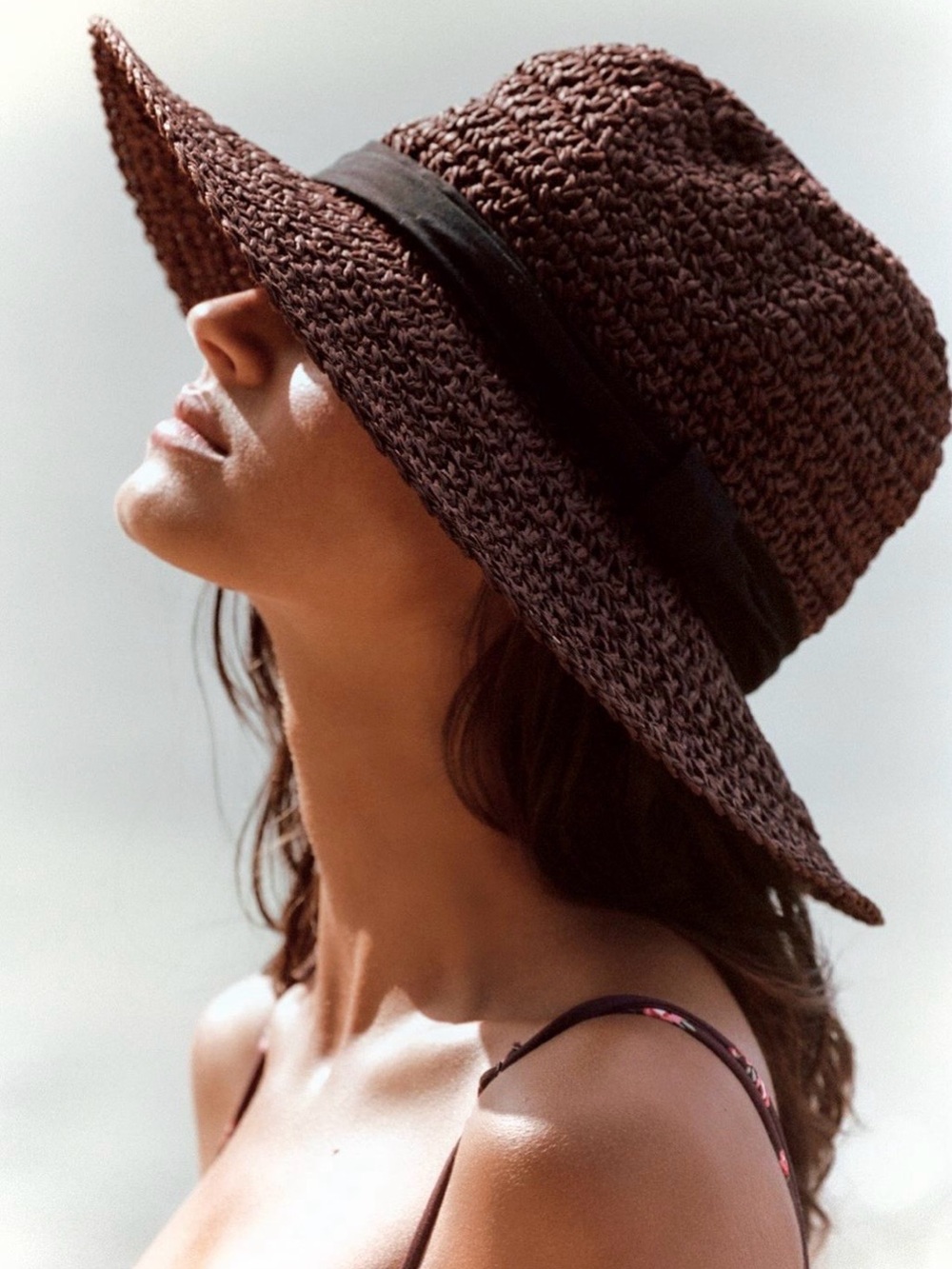 Zara Brown Straw Contrast Band Hat. Size S. Brand new!